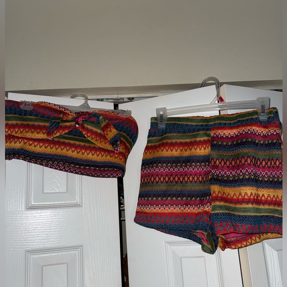 Colorful Striped Two-Piece Set - Picture 3 of 7